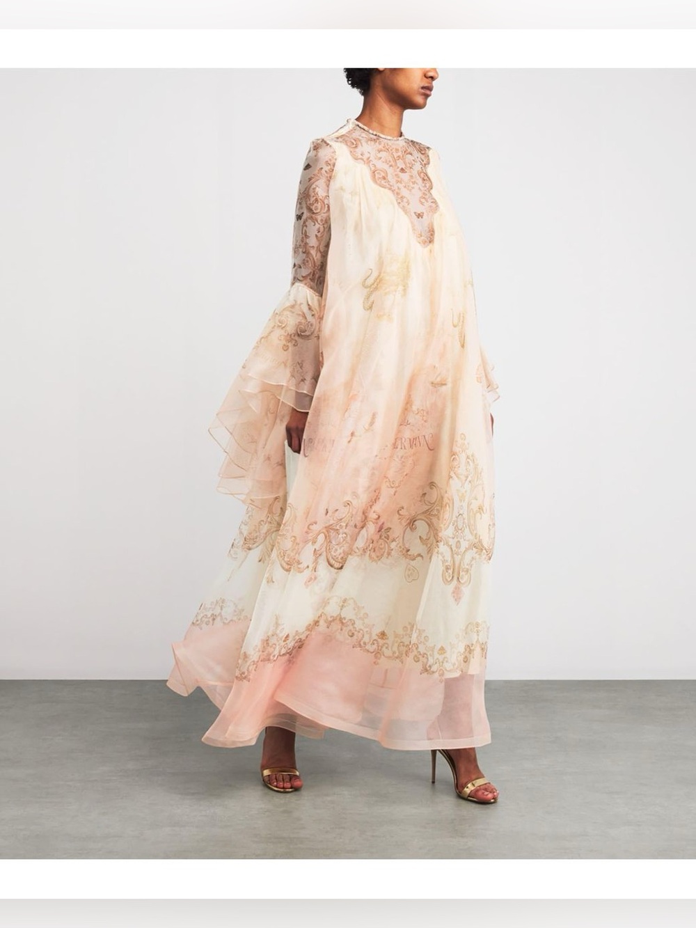 Zimmermann New Silk Hypnotic Maxi Dress Natural Size 0